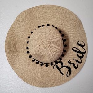 Bride beach hat